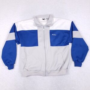 MacGregor Vintage 80s Colorblock Track Jacket Large Blue